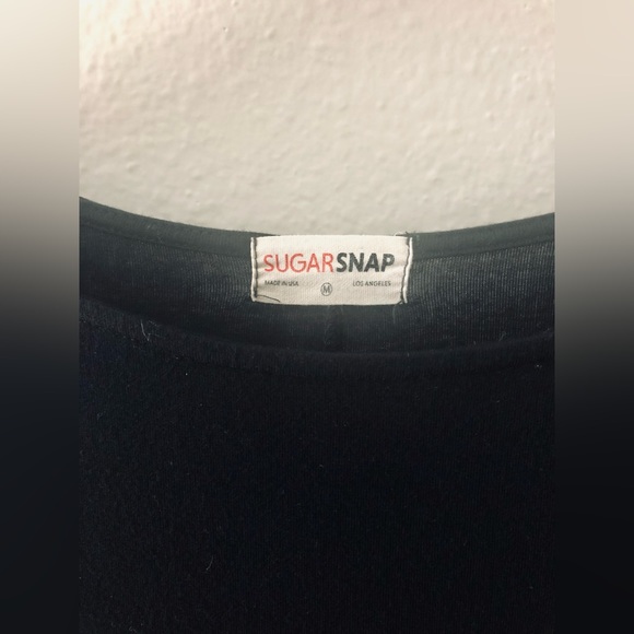 SugarSnap long-sleeved black dress - Picture 2 of 4